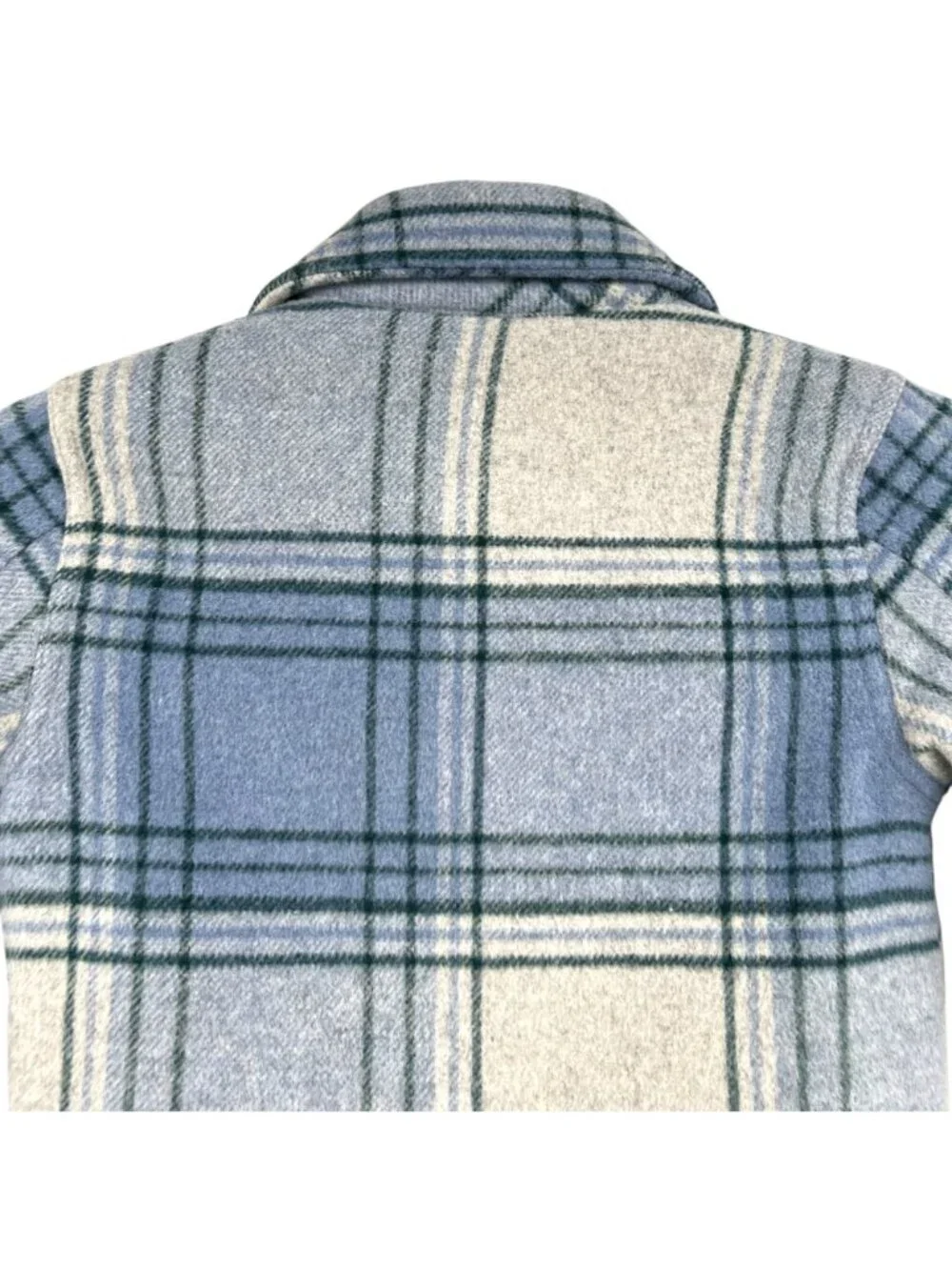 Baby Gap Toddler Plaid Wool-Blend Shirt Jacket Shacket Gray Blue Size 4T
